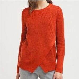 Banana Republic Butterfly Front Women's Orange Sweater wool mohair blend m/l